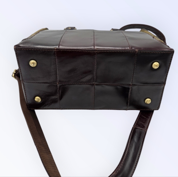 Cobbler Legend Brown Leather Bag Crossbody Satchel Organizer Purse - Picture 6 of 16